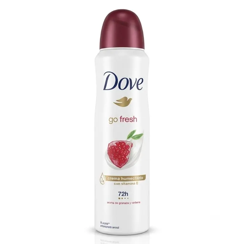 Desodorante Antitranspirante en Aerosol Dove Go Fresh Granada y Verbena - Botella de 150 ml / 87 g