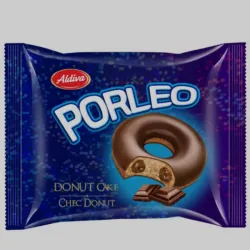 Dona cubierta de chocolate Porleo 