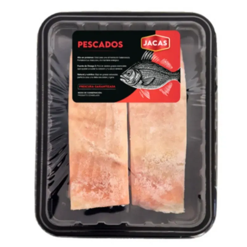 Filete de Salmón en bandeja sellado al vacío importado 