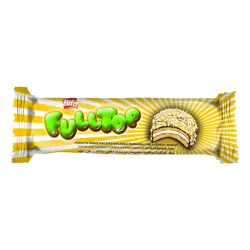 Galleta Fulltop cubierta de crema de banana y coco