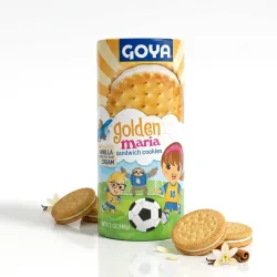 Galleta Golden Maria rellena de crema de Vainilla GOYA- 5.1oz