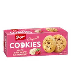 Galletas con Arandanos y chocolate Blanco Bergen 