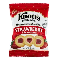 Galletas de Mantequilla con Relleno de Fresa Knott's Berry Farm (Strawberry Shortbread Premium Cookies) - Paquete de 2 oz (57 g)
