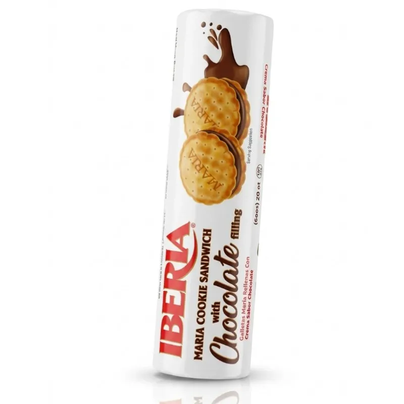 Galletas María Rellenas con Crema Sabor Chocolate Iberia - Paquete de 20 oz (566 g)
