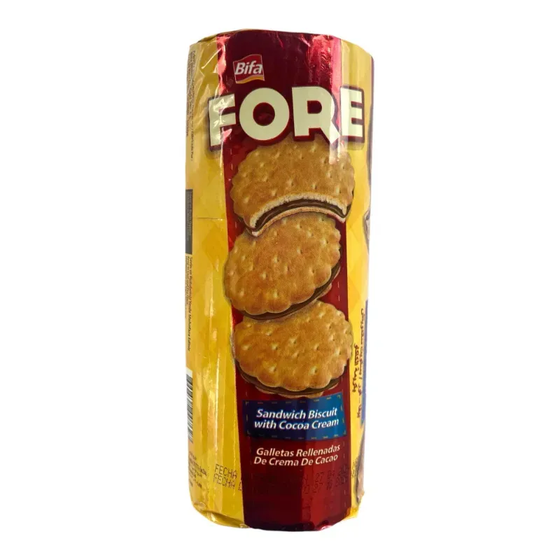 Galletas rellenadas de crema de fresa FORE