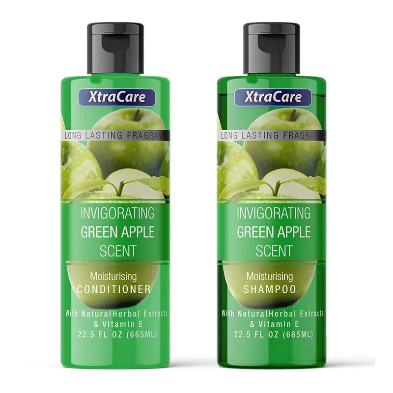 Juego de Shampu y Acondicionador XtraCare Green Apple 