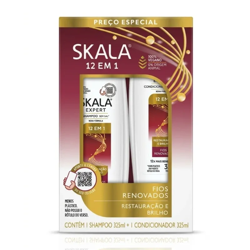 Kit Champú y Acondicionador Skala Expert 12 em 1 - 2 x 325 ml