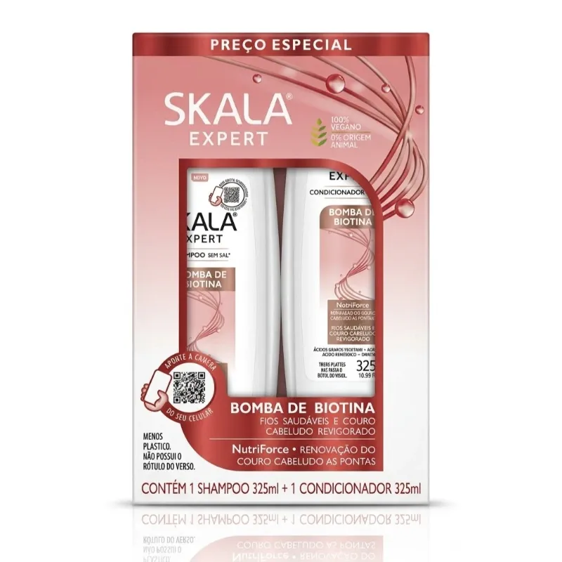 Kit Champú y Acondicionador Skala Expert Bomba de Biotina - 2 x 325 ml