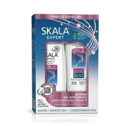 Kit Champú y Acondicionador Skala Expert Bomba de Vitaminas con Ácido Hialurónico - 2 x 325 ml