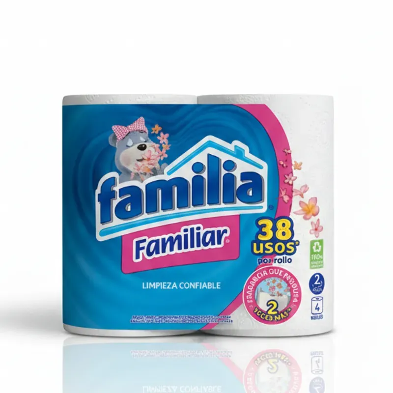 Pack de 4 rollos de papel sanitario perfumado Familiar Familia