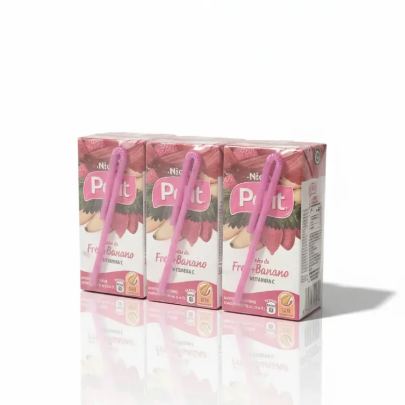 Pack de jugo de fresa y plátano
