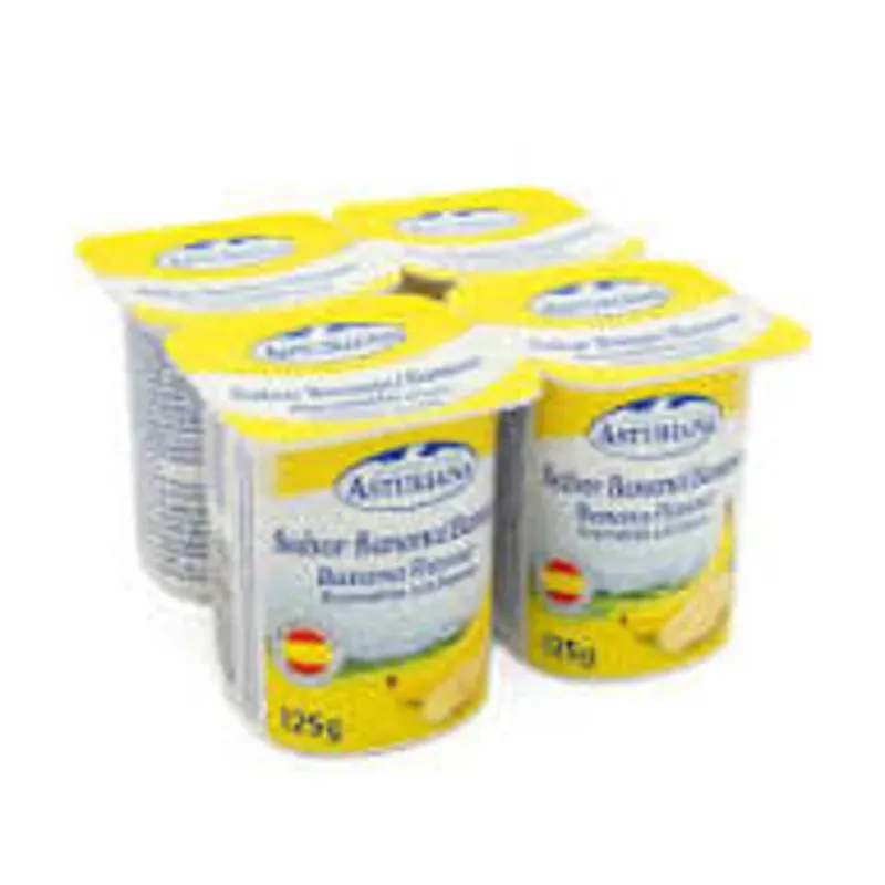 Pack de yogurt La Asturiana sabor Platano 4x125g