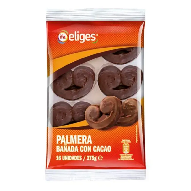 Palmeras cubiertas de crema de Chocolate 