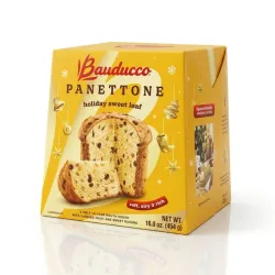 Panettone Bauducco con Frutas Confitadas y Pasas (Panettone Holiday Sweet Loaf) - Caja de 16 oz / 1 lb (454 g)