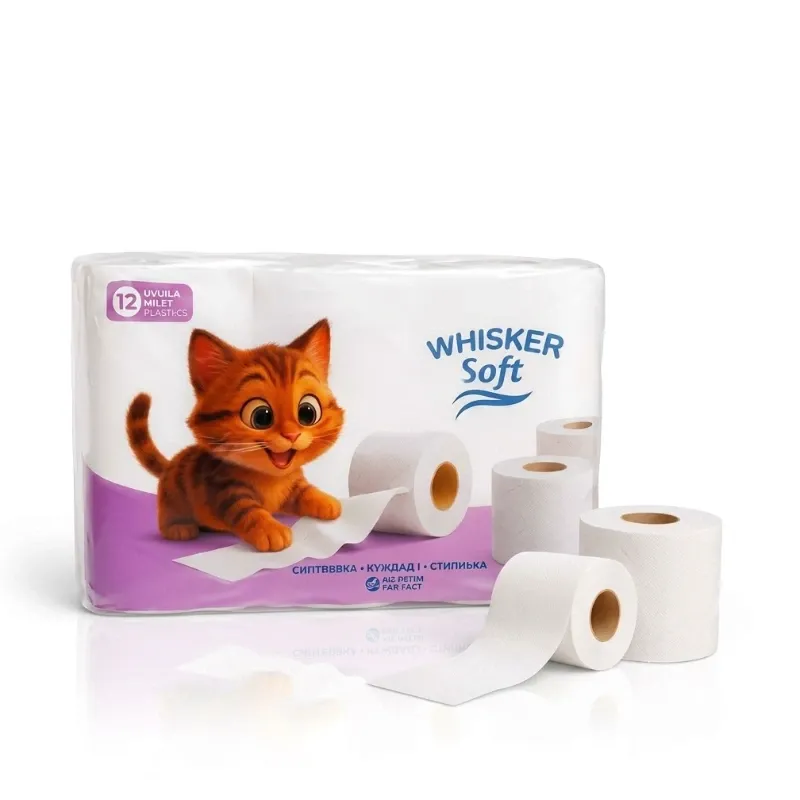 Papel Higiénico Whisker Soft – Paquete de 12 rollos