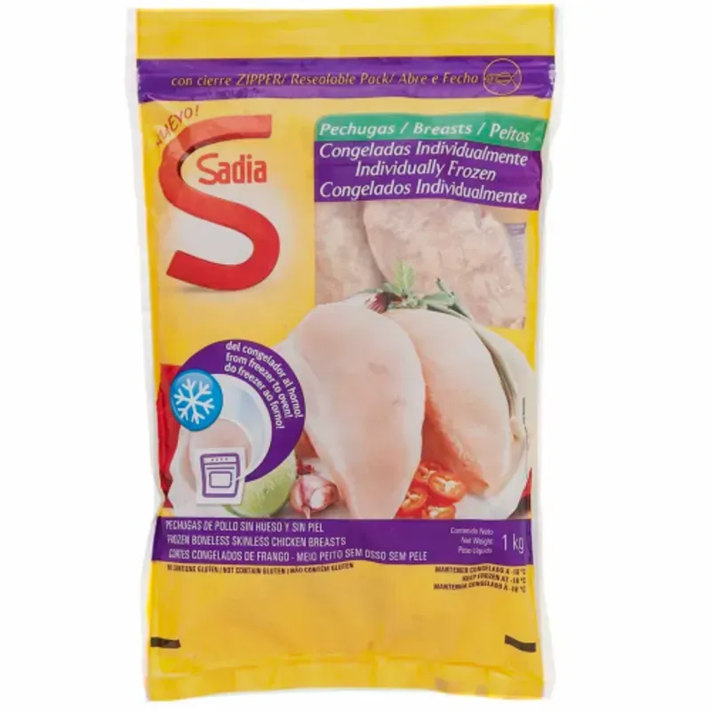 Pechuga de Pollo sin hueso y sin piel Sadia - 1Kg