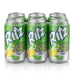 Refresco Ritz sabor Lima Limón - Paquete de 6 Latas (355 ml / 12 fl oz c/u)