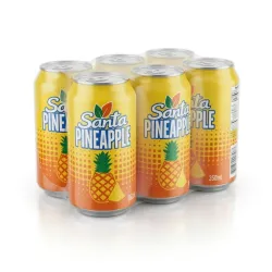 SixPack de refresco de piña gaseado SANTA o RITZ segun disponibilidad