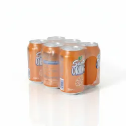 SixPack de refresco de naranja gaseado SANTA