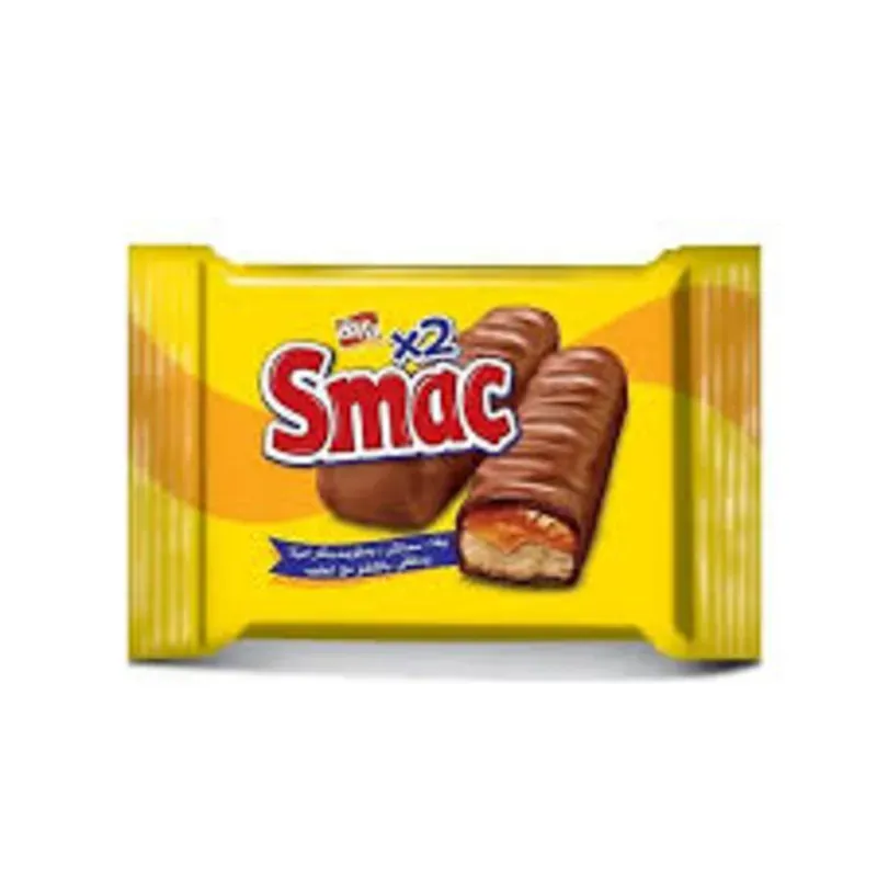 Smac galleta cubierta de caramelo y chocolate 