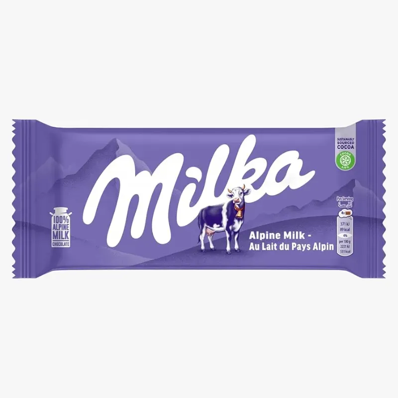 Tableta Milka de leche Alpina 90g