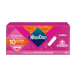Tampones Nosotras para flujo abundante sin aplicador 