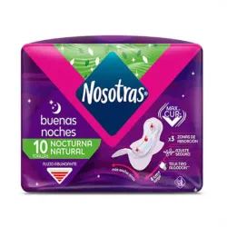 Toallas higienicas naturales buenas noches Nosotras 