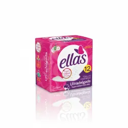 Toallas Higiénicas Ultradelgadas Ellas - 12 unidades