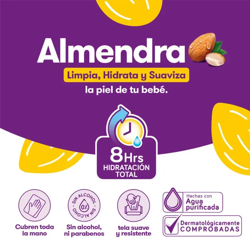 Toallitas Húmedas de Almendra Pequeñín - 70 unidades