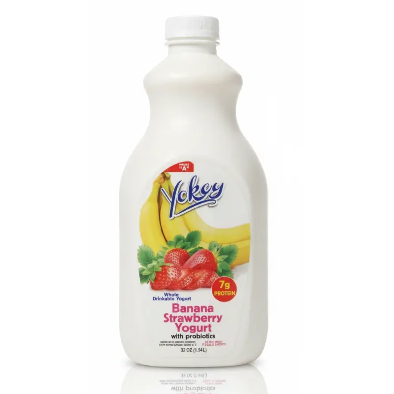 Yogurt probiótico Banana-Fresa Yokey importado de EE.UU - 1.54 L