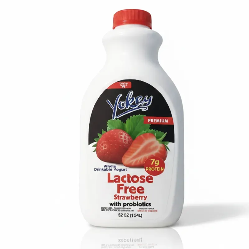 Yogurt probiotico de Fresa libre de lactosa Yokey importado de EE.UU 