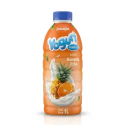 Yogurt Probiótico Sabor Naranja Piña Gustatini - 1 L