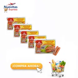 5 Paquetes de Salchicha de Pollo 