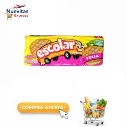 Set de 12 Paquetes de Galleticas Escolares de Fresa