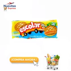Set de 12 Paquetes de Galleticas Escolares de Vainilla