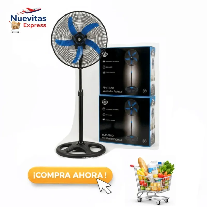 Ventilador de Pedestal Azul