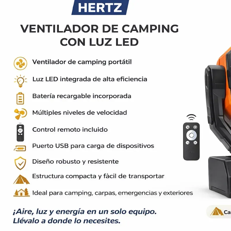 Ventilador Recargable 20000mAh
