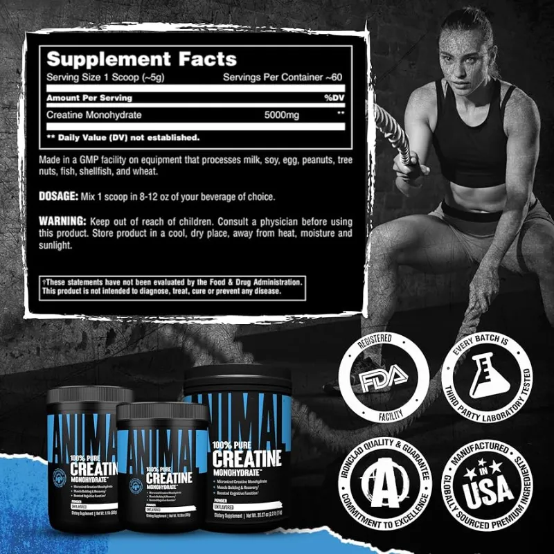 Creatina monohidratada Animal