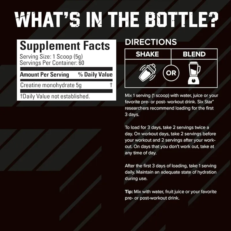 Creatina monohidratada Sixstar