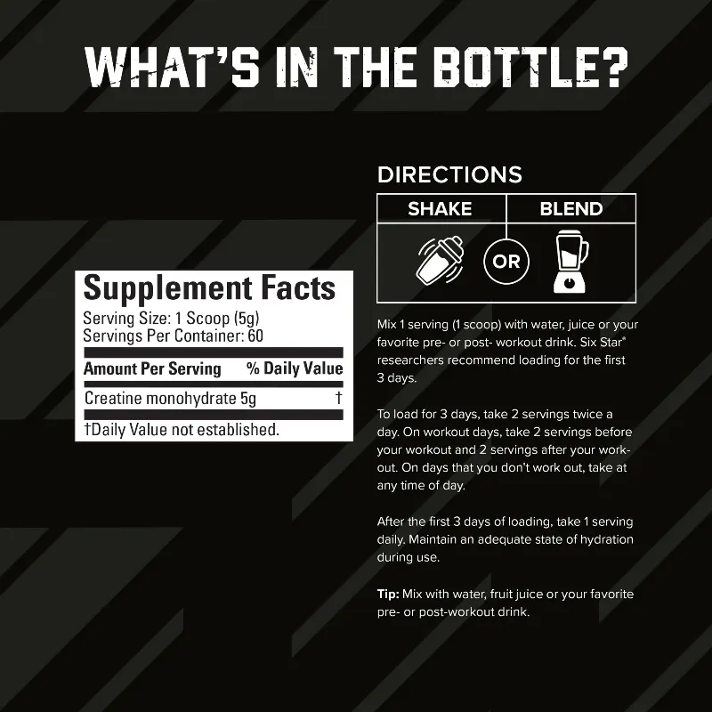Creatina monohidratada Sixstar