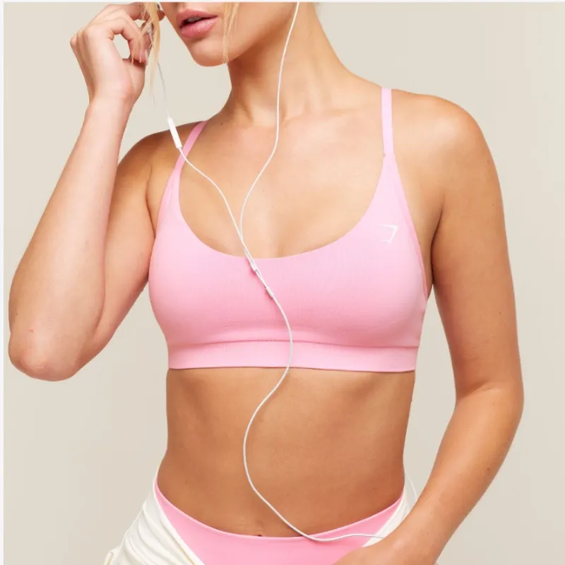 Everyday Seamless Racerback Sport Bra Rosado Claro