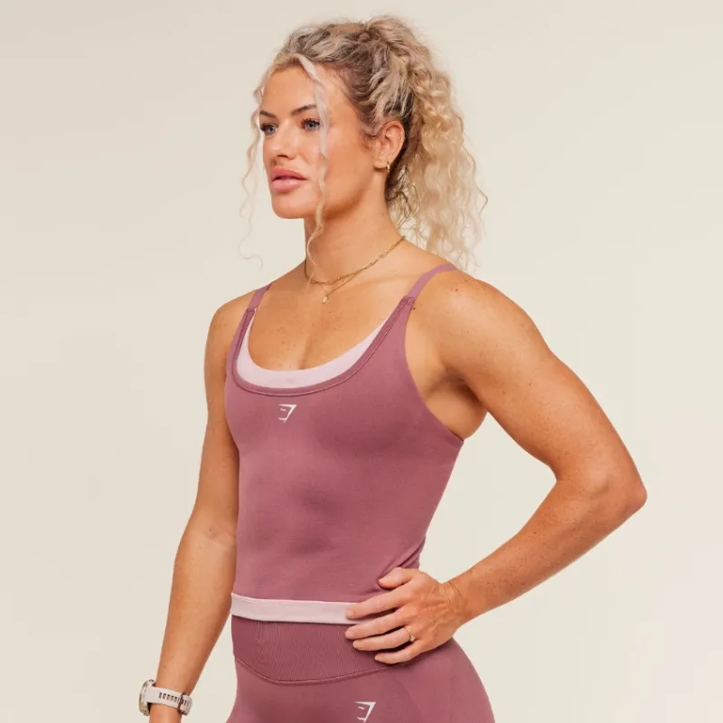 Relay Seamless Midi Tank Rosado / M