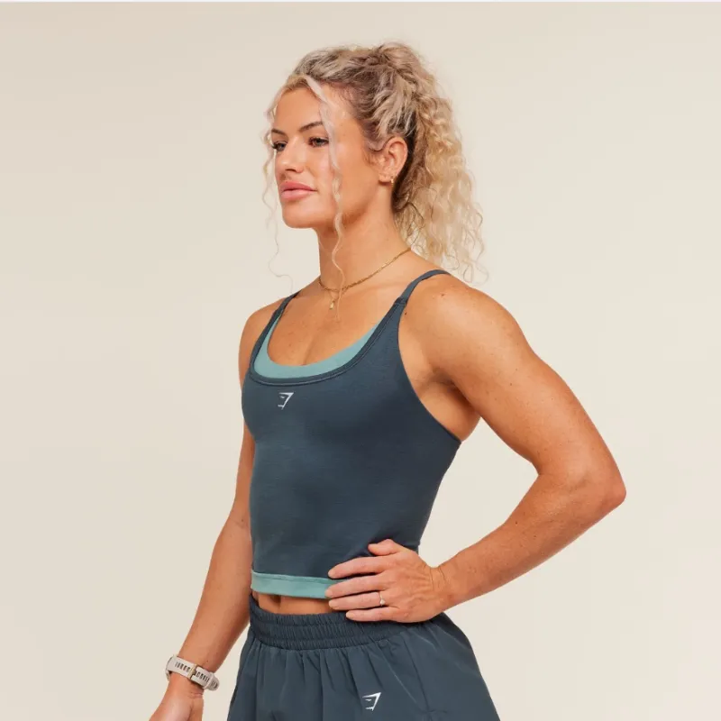Relay Seamless Midi Tank Azul / M
