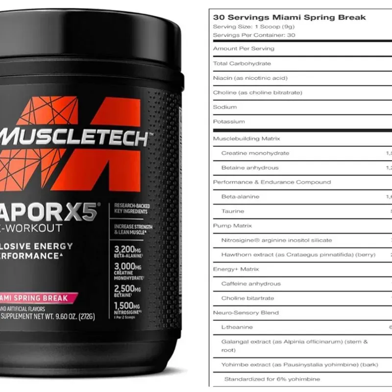 Vapor X5 pre-entreno Muscletech