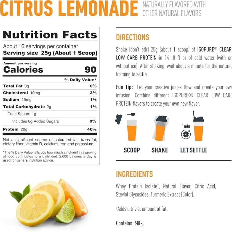 Whey protein Isoclear Isopure
