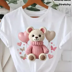 Camiseta con dibujo de oso