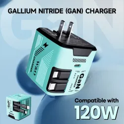 Cargador Rápido Portátil GaN 120W