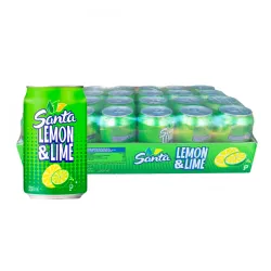 Caja de refresco gaseado de limón y lima Santa