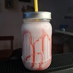 Frapé de fresa.