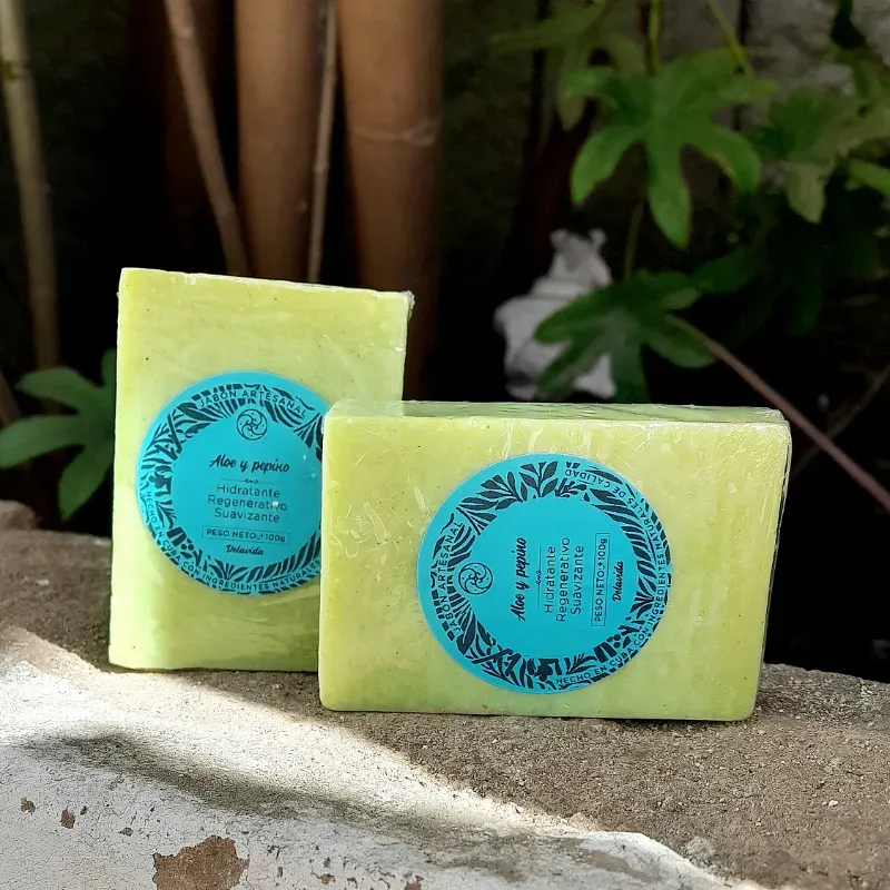 Jabón de aloe y pepino 100g